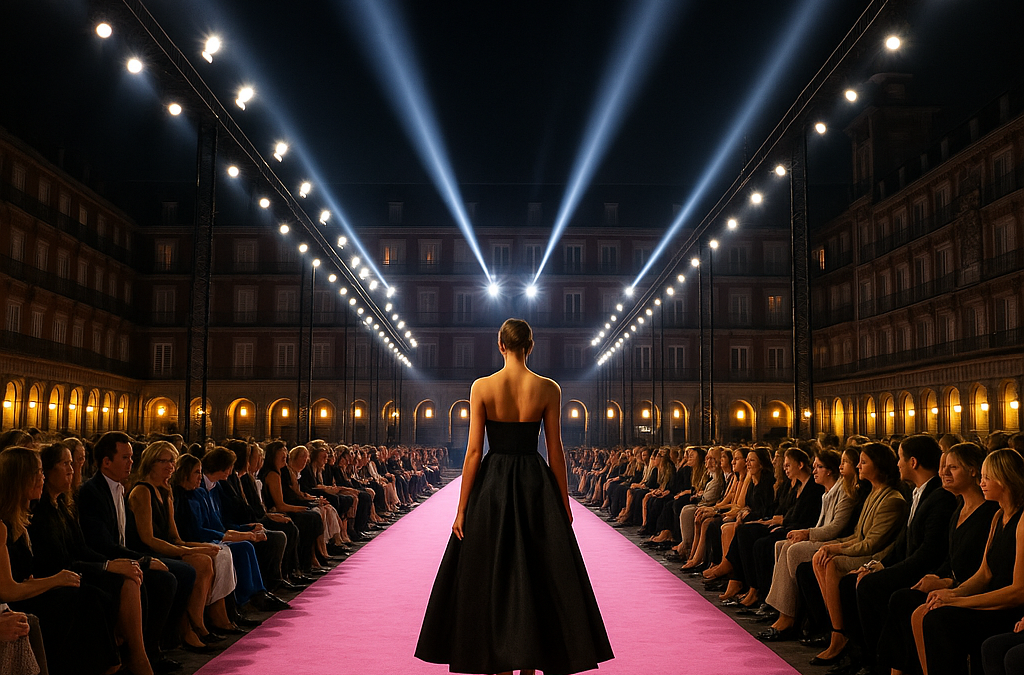 Carolina Herrera hace historia y viste de rosa la Plaza Mayor