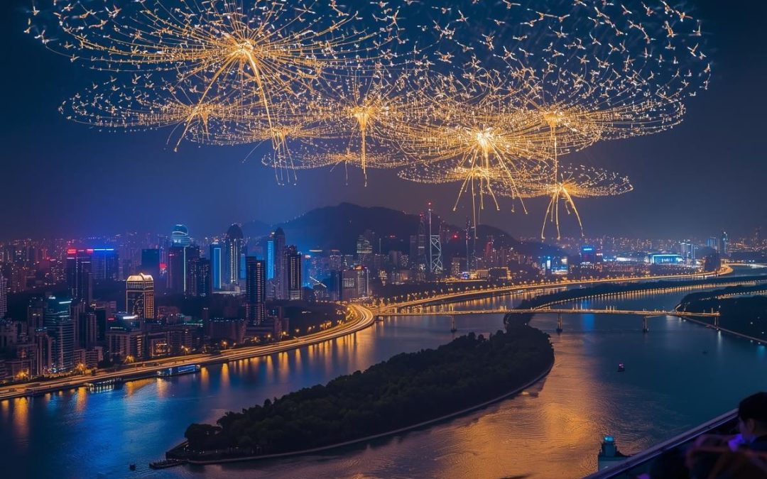 China eleva los shows de drones a otro nivel